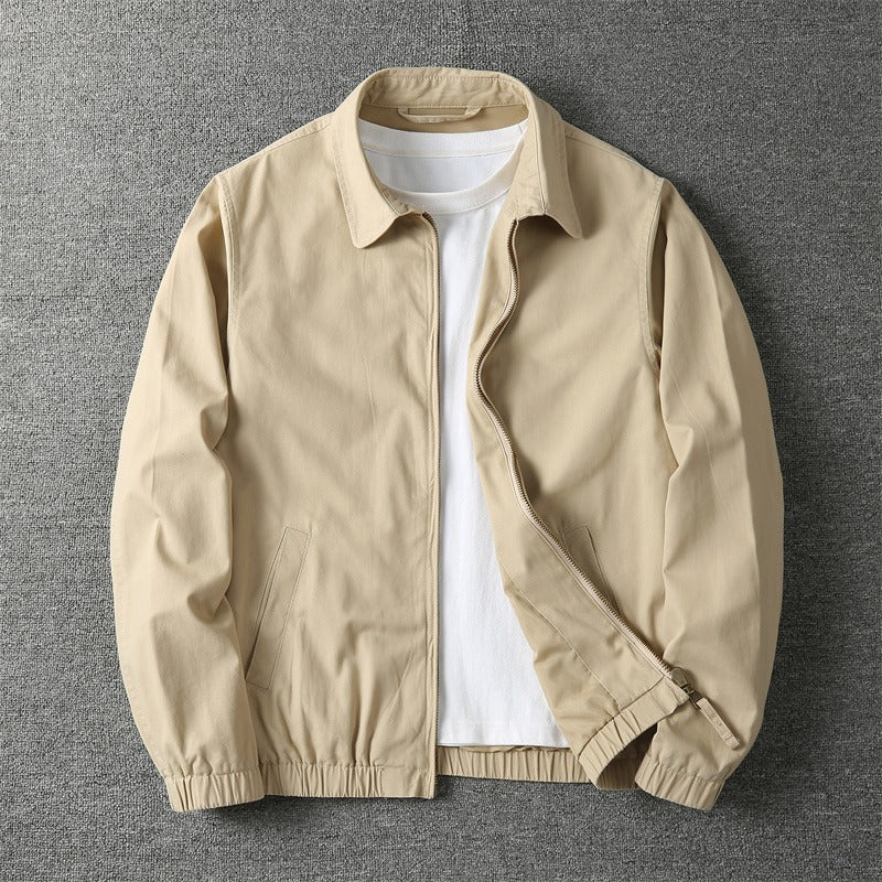 Leichte Baumwoll Zip Jacke Herren Übergangsjacke