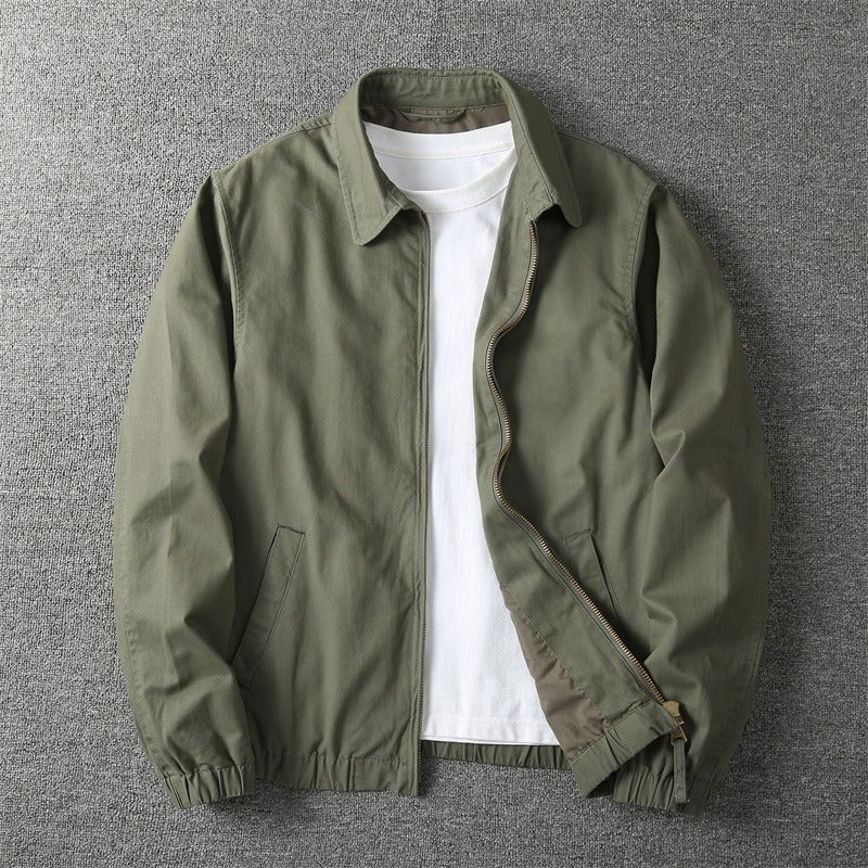 Leichte Baumwoll Zip Jacke Herren Übergangsjacke
