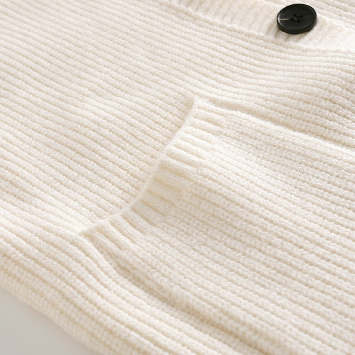 Strick Kapuzen Cardigan Herren Strickjacke Kapuze Warm