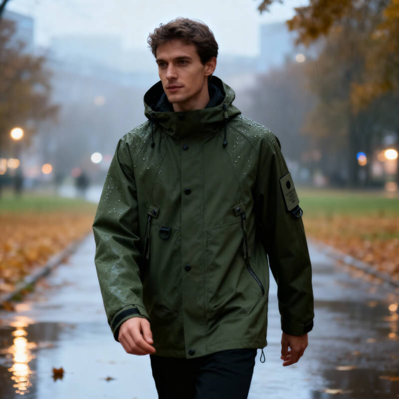 Wasserdichte Softshell Jacke Herren Kapuze Outdoor Tech