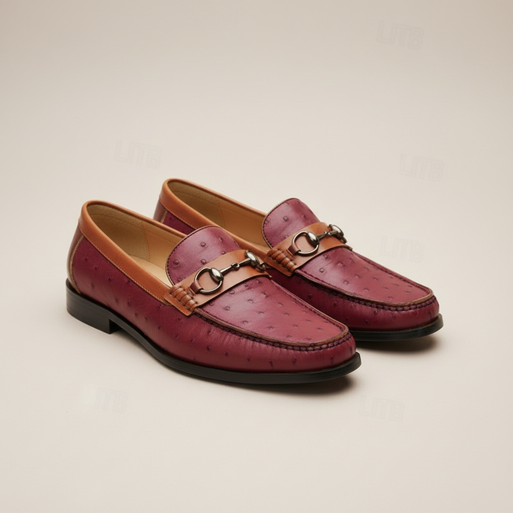 Rindsleder Loafer Herren Elegant Slip-On Penny Slipper