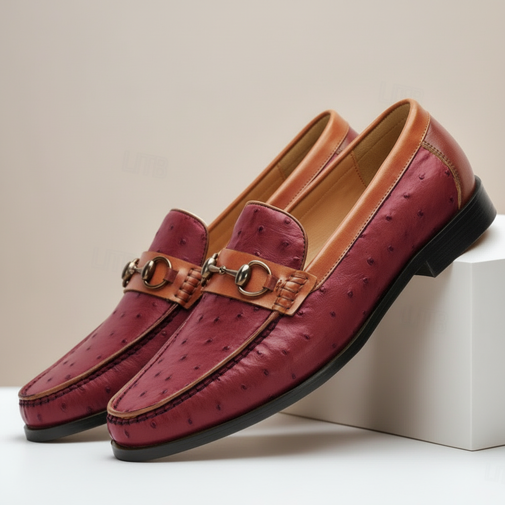 Rindsleder Loafer Herren Elegant Slip-On Penny Slipper