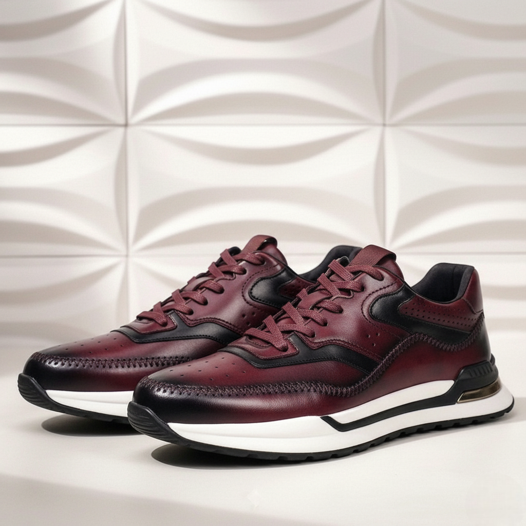 Rindsleder Sneaker Herren Vintage Casual Freizeit