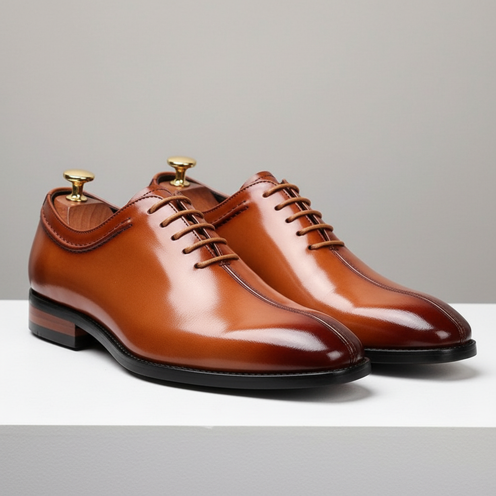 Leder Derby Schuhe Herren Poliert Business Schnürer