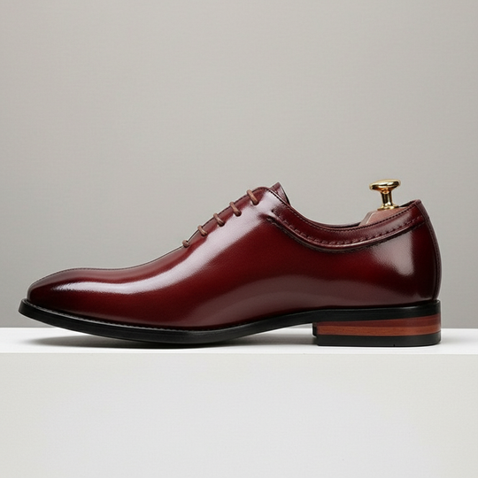 Leder Derby Schuhe Herren Poliert Business Schnürer