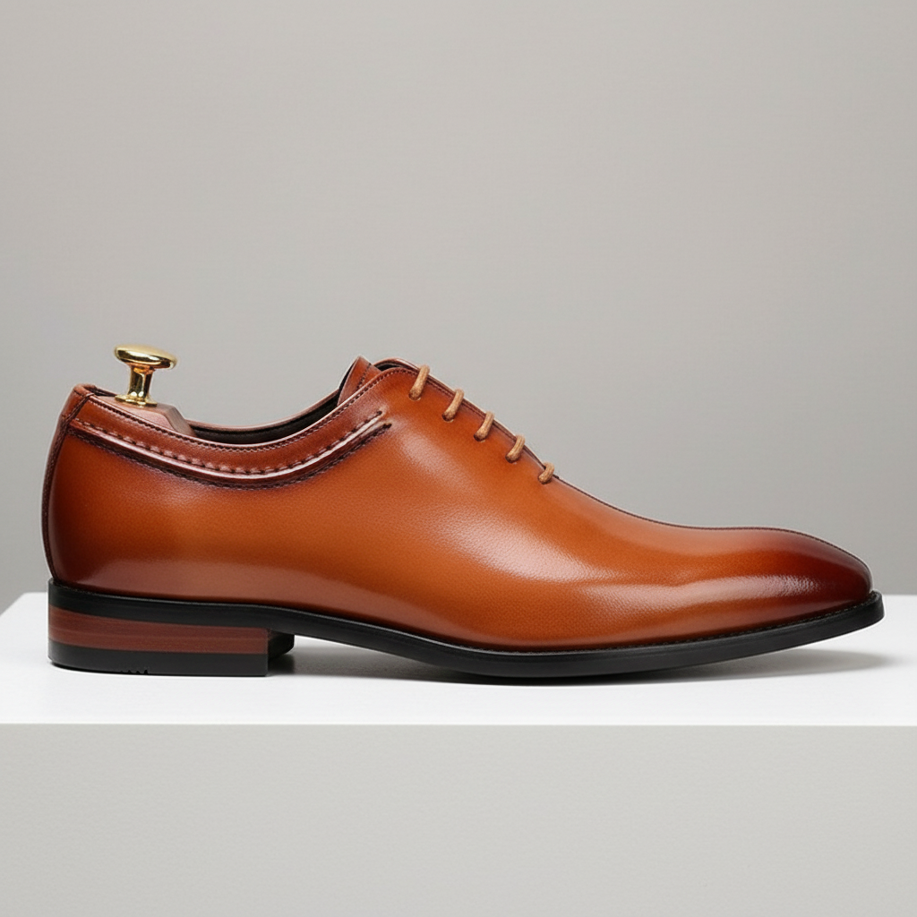 Leder Derby Schuhe Herren Poliert Business Schnürer