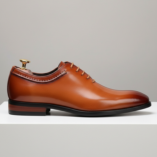 Leder Derby Schuhe Herren Poliert Business Schnürer