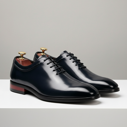 Leder Derby Schuhe Herren Poliert Business Schnürer