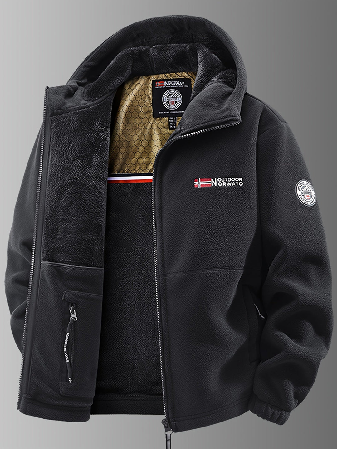 Thermo Winterjacke Herren Fleece Gefüttert Warm Outdoor