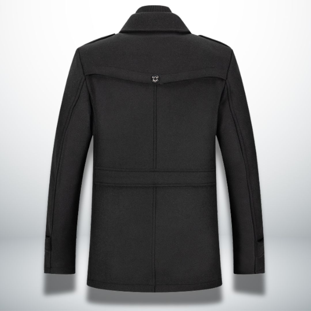 Eleganter Woll Wintermantel Herren Warm Klassisch