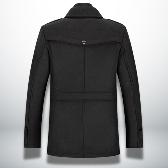 Eleganter Woll Wintermantel Herren Warm Klassisch