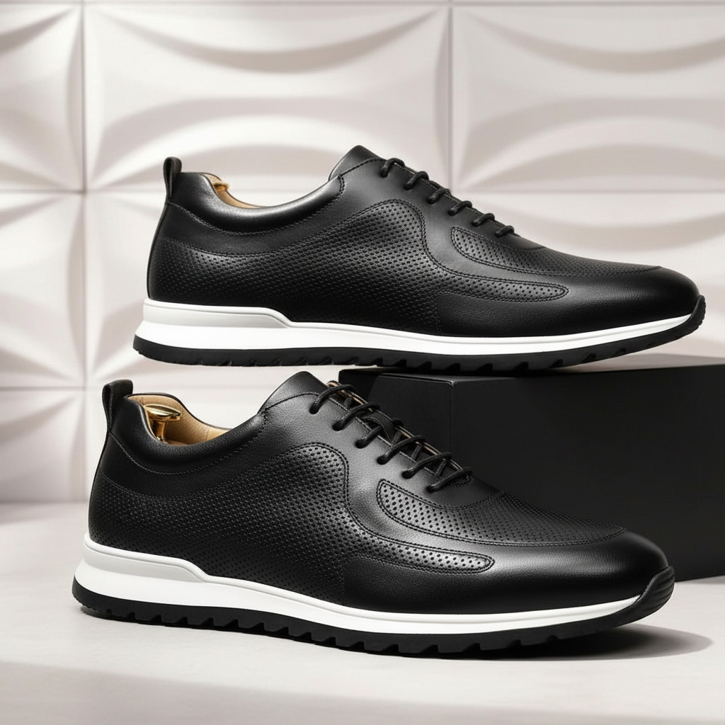 Rindsleder Sneaker Herren Orthopädisch Komfort Casual