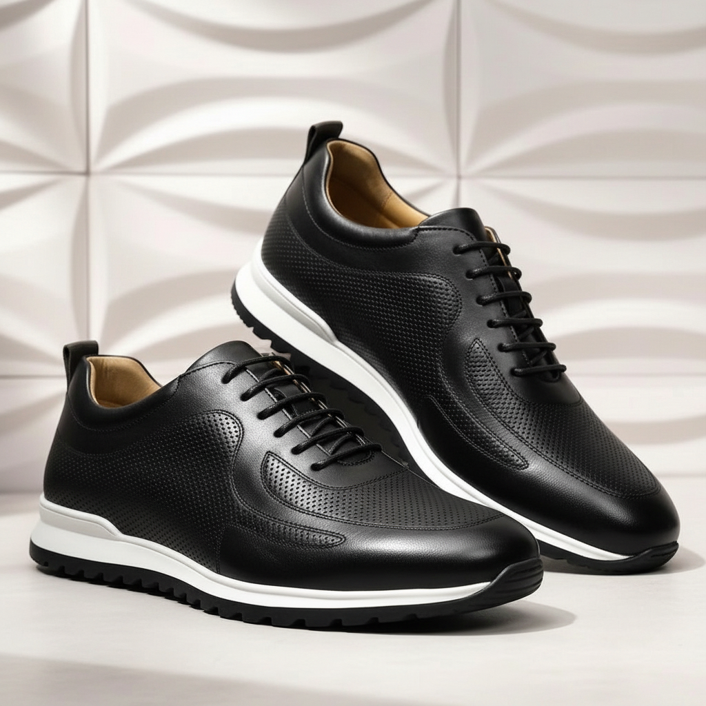 Rindsleder Sneaker Herren Orthopädisch Komfort Casual