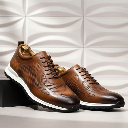 Rindsleder Sneaker Herren Orthopädisch Komfort Casual