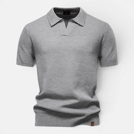 Herren Slim-Fit-Strick-Polo-Shirt – Jennoir