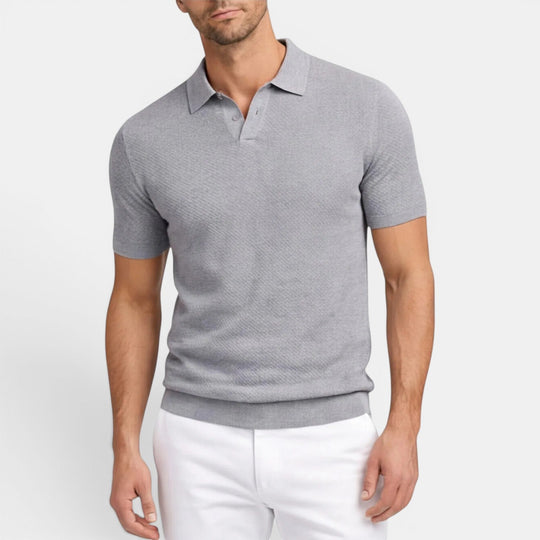 Herren Slim-Fit-Strick-Polo-Shirt – Jennoir