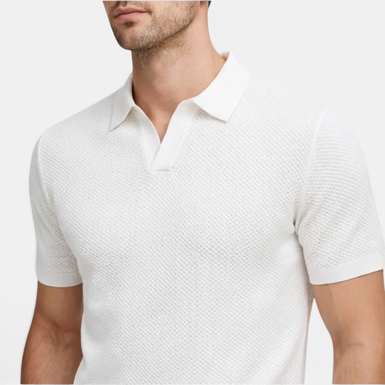 Herren Slim-Fit-Strick-Polo-Shirt – Jennoir