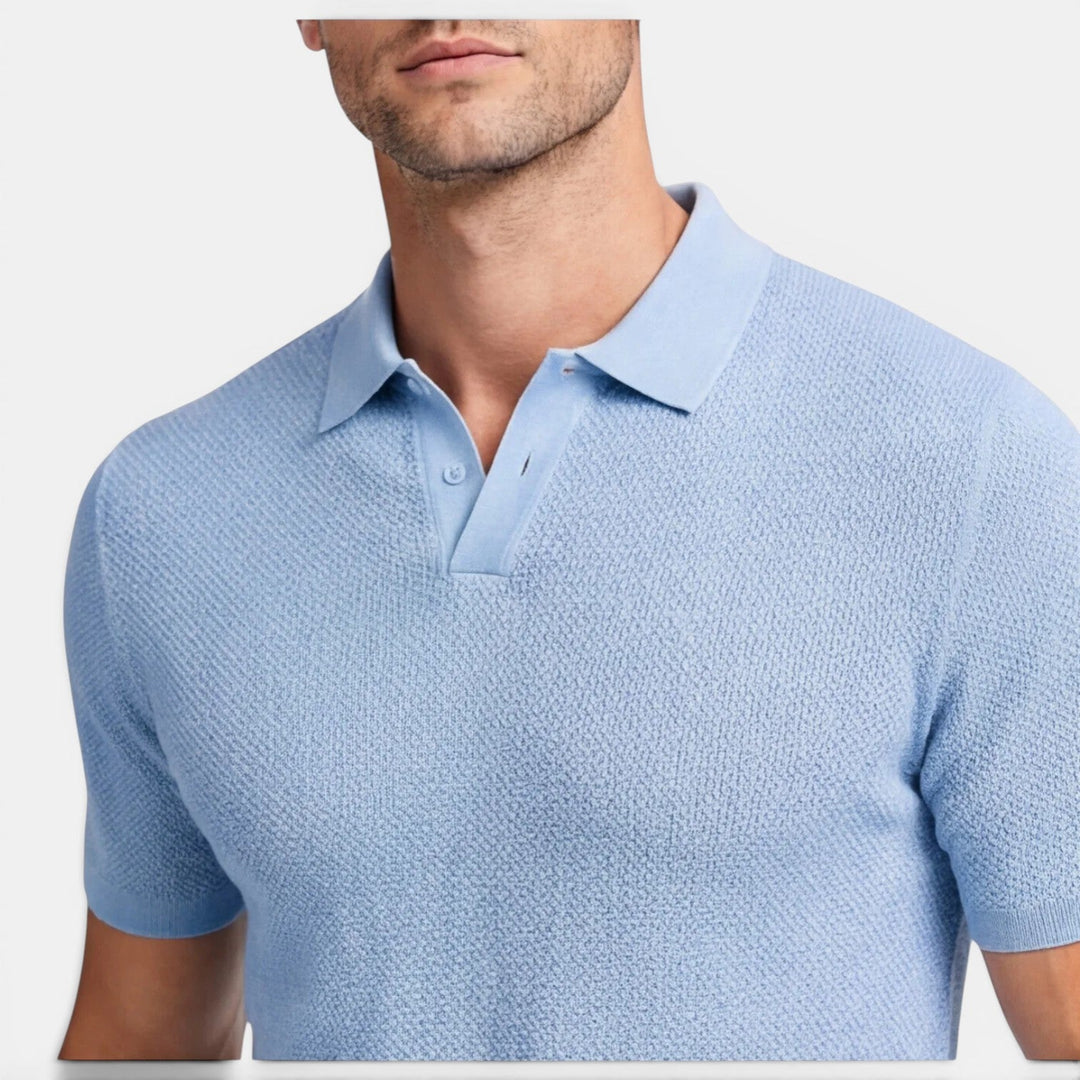 Herren Slim-Fit-Strick-Polo-Shirt – Jennoir