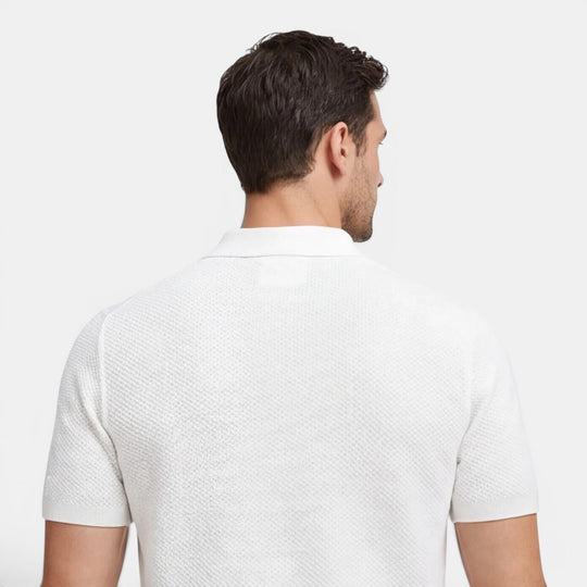 Herren Slim-Fit-Strick-Polo-Shirt – Jennoir