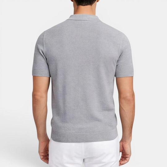 Herren Slim-Fit-Strick-Polo-Shirt – Jennoir