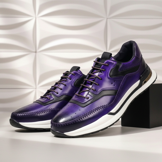 Rindsleder Sneaker Herren Vintage Casual Freizeit