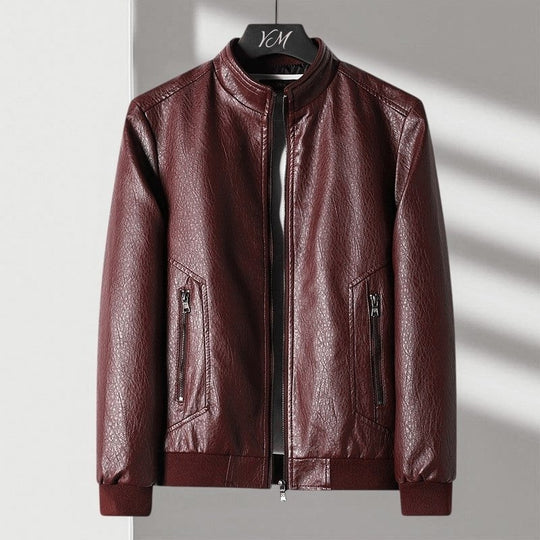 Italienische Lederjacke Herren Echtleder Elegant Slim