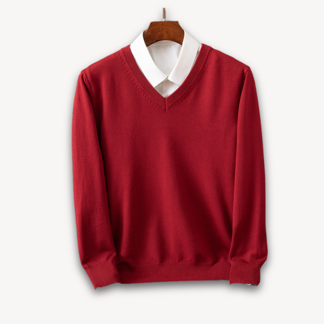 Kaschmir Pullover Herren Strick Weich Warm Sweater
