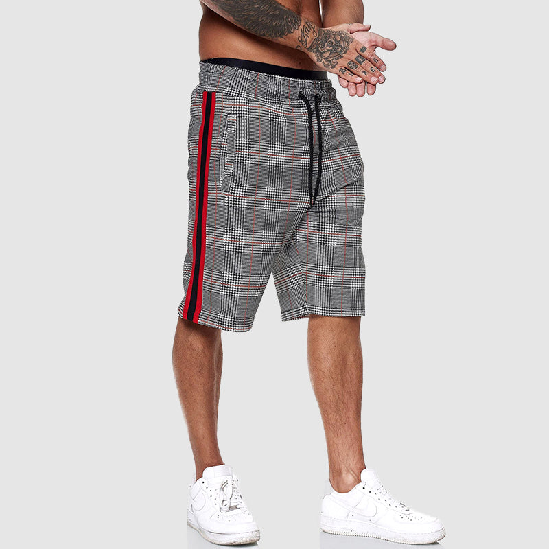 Karierte Shorts Herren Sommer Strand Atmungsaktiv Hose