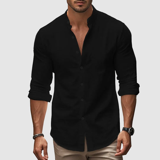 Leichtes Leinen Sommerhemd Herren Baumwolle Casual