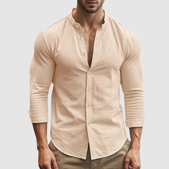 Leichtes Leinen Sommerhemd Herren Baumwolle Casual