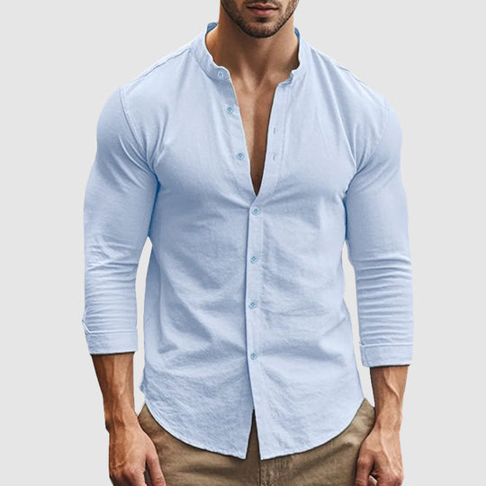Leichtes Leinen Sommerhemd Herren Baumwolle Casual