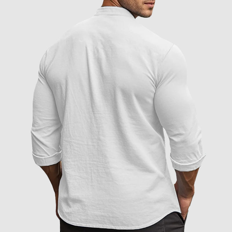 Leichtes Leinen Sommerhemd Herren Baumwolle Casual