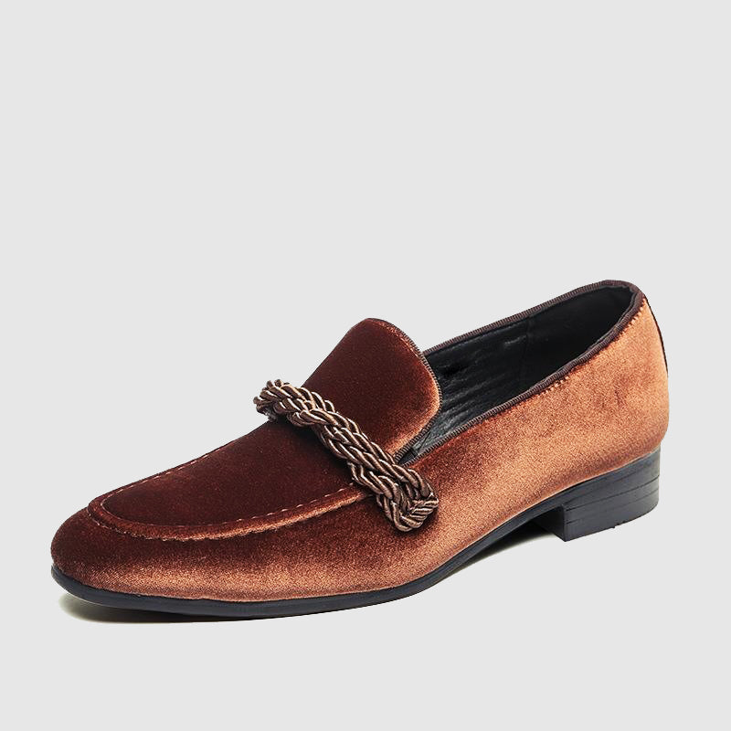 Elegante Velours Loafer Herren Slip-On Slipper Schuhe