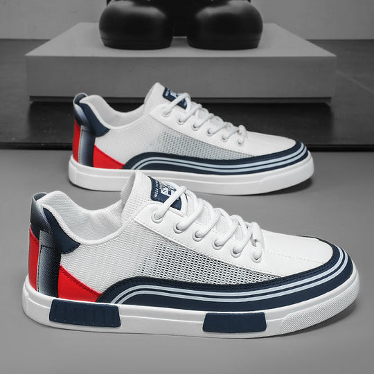 Low-Top Mesh Sneaker Herren Schnürschuhe Sport Casual