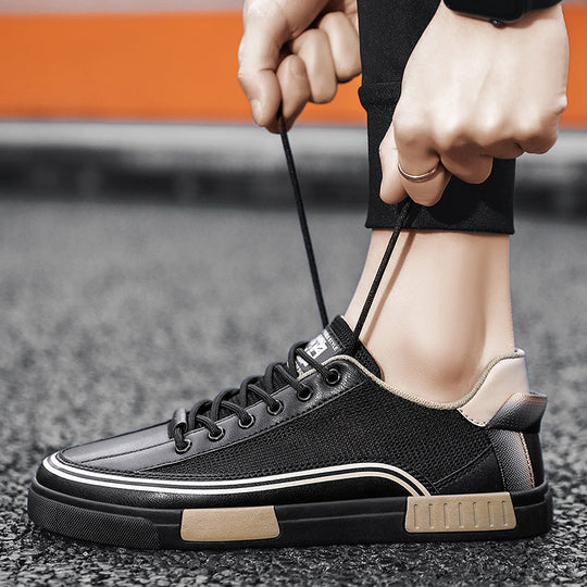 Low-Top Mesh Sneaker Herren Schnürschuhe Sport Casual
