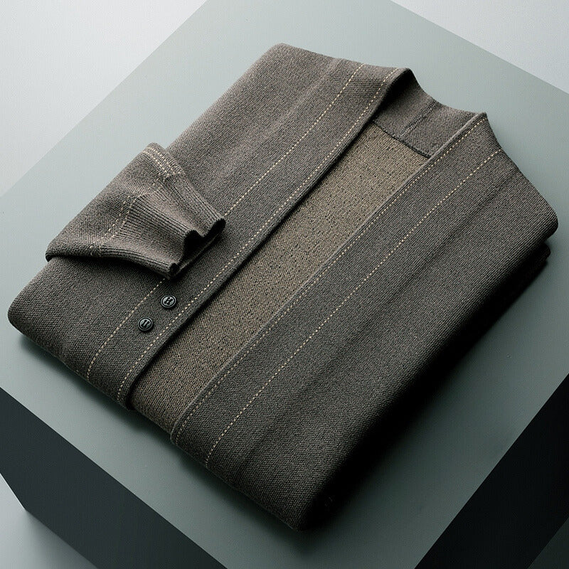 Woll Cardigan Herren Strickjacke Elegant Warm Layering