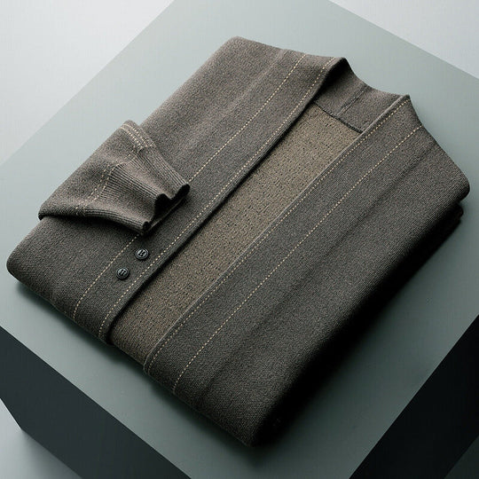 Woll Cardigan Herren Strickjacke Elegant Warm Layering