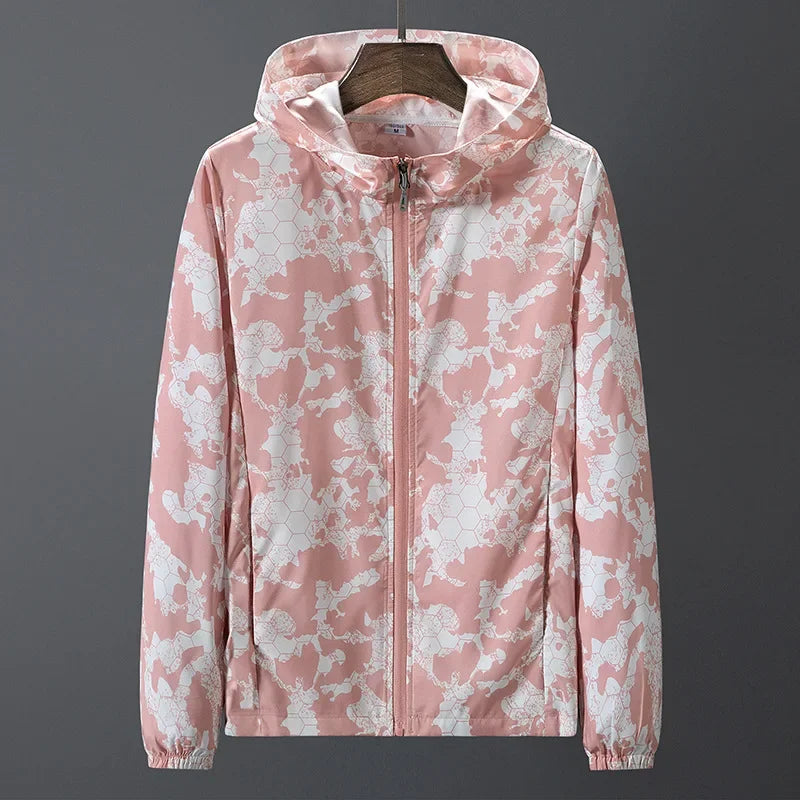 Leichte Camouflage Jacke Herren Kapuze Atmungsaktiv