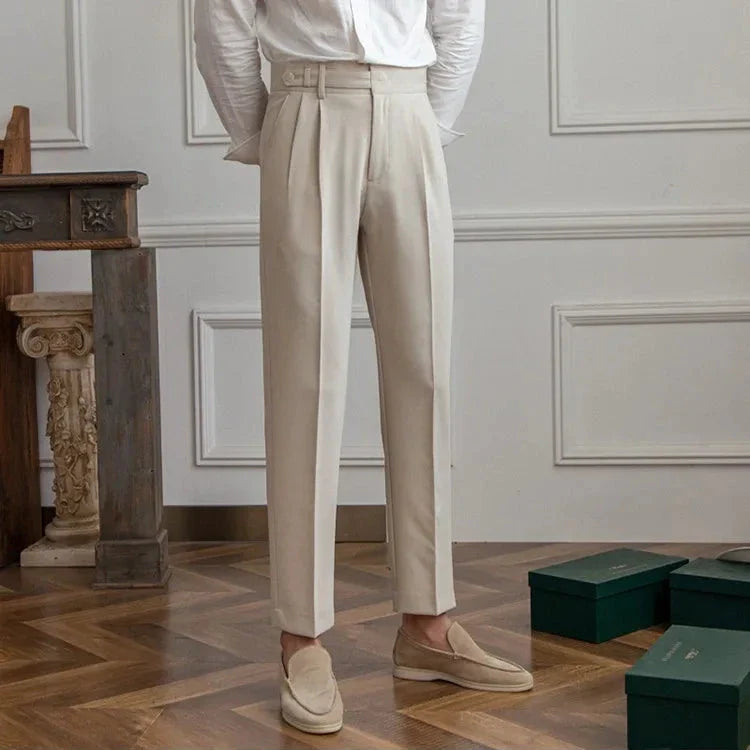 Herren Stoffhose mit geradem Bein – Anzughose aus Polyester