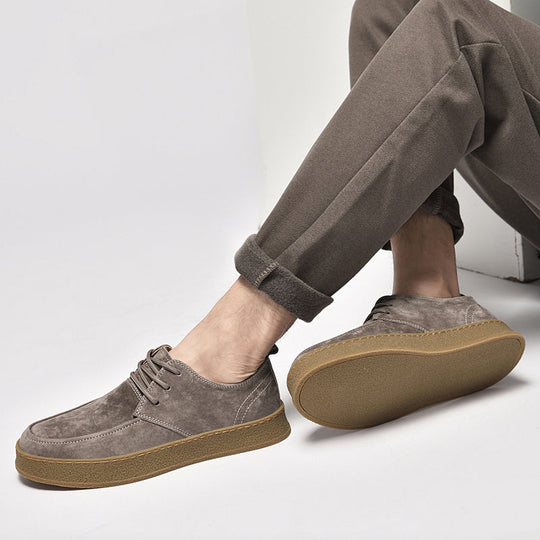 Wildleder Sneaker Herren Fußbett Gummisohle Bequem
