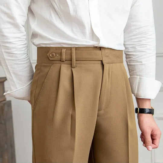 Herren Stoffhose mit geradem Bein – Anzughose aus Polyester