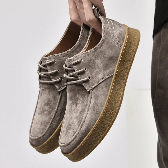 Wildleder Sneaker Herren Fußbett Gummisohle Bequem