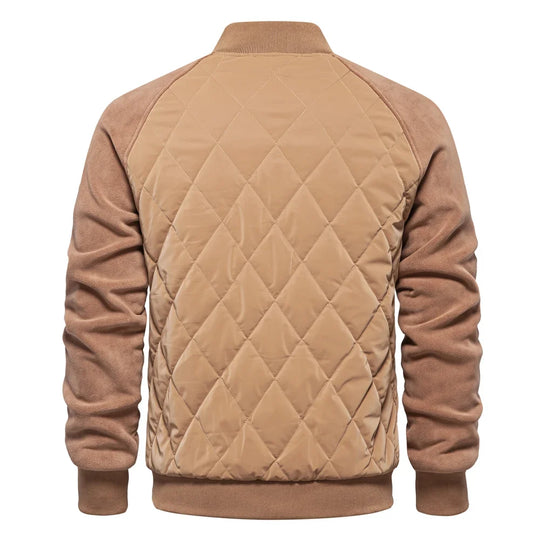 Fleece Bomberjacke Herren Wollmix Knopfleiste Warm