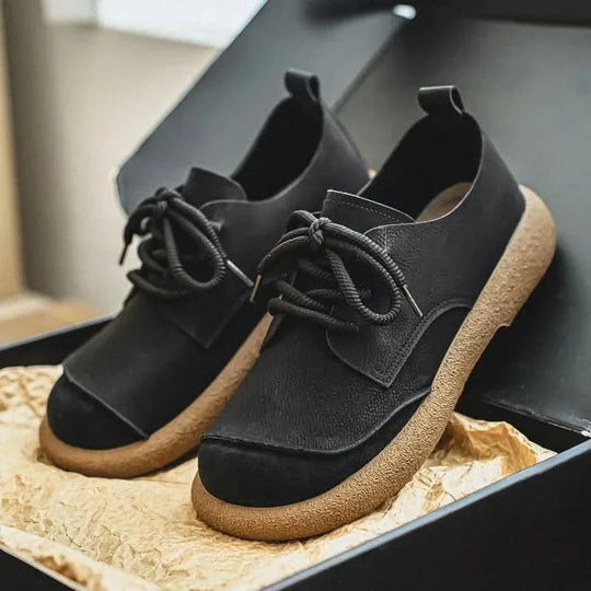 Leder Sneaker Herren Wildleder Front Handgenäht Seil
