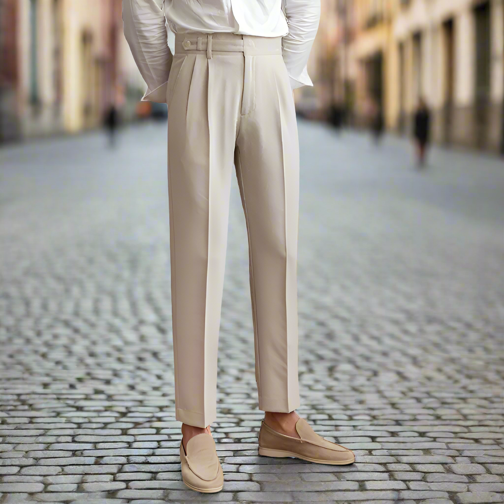 Herren Stoffhose mit geradem Bein – Anzughose aus Polyester