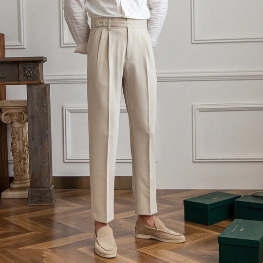 Herren Stoffhose mit geradem Bein – Anzughose aus Polyester