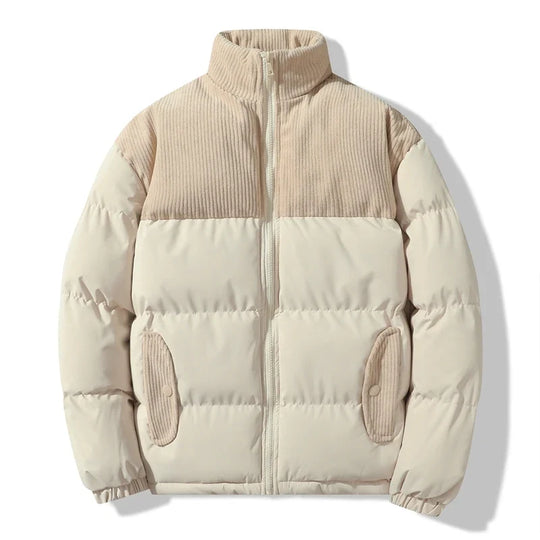 Cord Steppjacke Herren Weich Lockerer Schnitt Warm