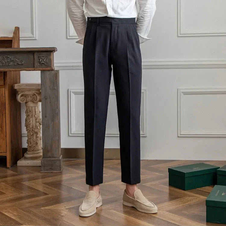 Herren Stoffhose mit geradem Bein – Anzughose aus Polyester