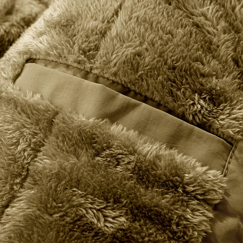 Wattierte Winterjacke Herren Wasserabweisend Kapuze