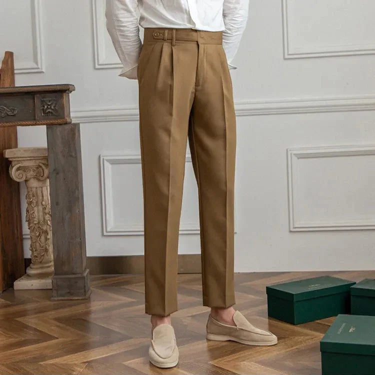 Herren Stoffhose mit geradem Bein – Anzughose aus Polyester